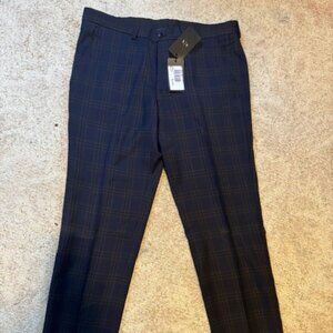MEN'S NAVY PATTERNED ARMANI EXCHANGE Trousers. New-With-Tags (32X32)